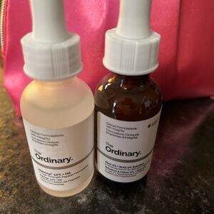 The Ordinary Skincare Serum Duo - Clear & Amber Bottles (White Caps)